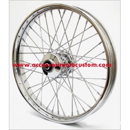 RUOTA ANTERIORE CROMO 40 RAGGI 19 x 2.50 DYNA SOFTAIL