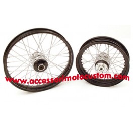 RUOTA ANTERIORE NERA 40 RAGGI 16 x 3.00 DYNA SOFTAIL